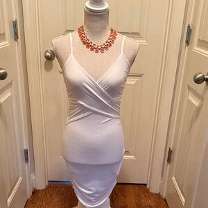 Elegant White Wrap Dress